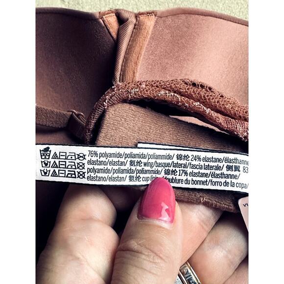 Victoria Secret Mauve Brick T-Shirt Push Up Bra Women's Size 34C NWT - Picture 5 of 5